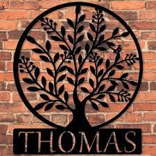 Tree Of Life Name Monogram I Wall Decor In 2021 Metal Tree Wall Art Personalized Wall Decor Outdoor Wall Art