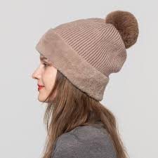 Compre Women S Pompom Hat Knitted Faux Fur Balls Thick Warm Soft Ladies Hat Barato Frete Gratis Avaliacoes Reais Com Fotos Joom