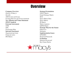 ppt macys strategic management case study andrea baril