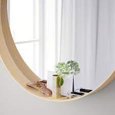Vanity mirror with lights for sale. Stockholm Ash Veneer Mirror 80 Cm Ikea