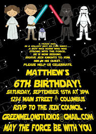 Birthday Invitation Card For 6 Year Old Boy Free Printable Star Wars Birthday Invitations Star Wars Invitations Lego Star Wars Birthday Star Wars Invitations Free