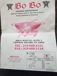 Sweet and sour pork, kung pao chicken, fried noodles. Bobo Chinese Restaurant In Central Square Restaurant Menu And Reviews