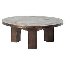I just did a makers fair this past weekend and when my booth was all set up it. Ziah Industrial Loft Antique Rust Round Round Coffee Table 31 W 40 W Kathy Kuo Home