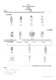Family Members Worksheet Worksheets Words Family