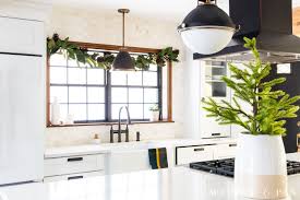 This design trick makes the kitchen island look like it's floating. 10 Kitchen Christmas Decorating Ideas Maison De Pax