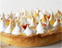 Tarte A L Orange Sanguine Meringuee La Fourmi Ele Recette Tarte Au Citron Alimentation Dessert