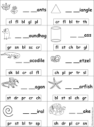 In this initial blends instructional activity, 1st graders cut out the pictures and then match them to their correct initial blend column. Blends Digraphs Trigraphs And Other Letter Combinations Enchanted Learning