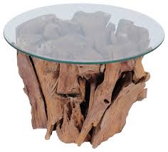 Rated 4.5 out of 5 stars. Vidaxl Solid Teak Driftwood Coffee Table Glass Tabletop Living Room Side Tea Rustic Coffee Tables By Vida Xl International B V Houzz