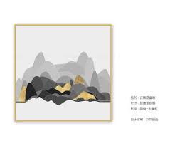 金箔抽象艺术高级灰风格装饰画山体抽象装饰画 art superhero fictional characters