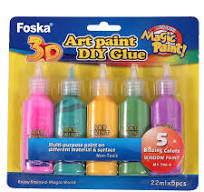 Foska New Item Multi-purpose 3D Art Paint DIY Glue for Students Non-toxic  Art Paint DIY Glue