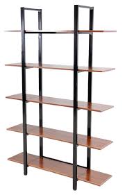 Five Wooden Shelf Metal Frame Bookcase For Sale In Ct Middlebury Furniture And Home Design