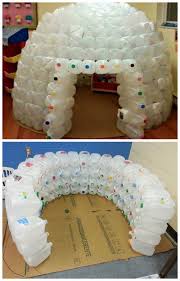 Wie Man Ein Milchkannchen Iglu Baut Baut Ein Man Milchkanncheniglu Wie Sommerbastelprojekte Fur Kinder Kinderbasteleien Basteln Mit Flaschen