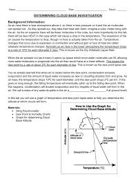 Determining Cloud Base Investigation Background Information