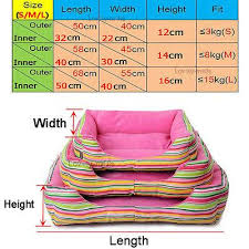 1pc Hot Sell Pet Dog Cat Bed Puppy Cushion Rainbow Striped Pet Warm Kennel Pink Puppy Cushion Dog Cat Dog Pet Beds