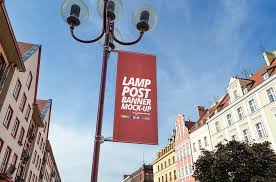 Lamp Post Banner Mockups Lamp Post Mockup Mockup Design