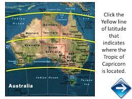In december the southern hemisphere enjoys its summer solstice when the sun is directly above the tropic of capricorn. Tropic Of Capricorn Australia Latitude Australia Moment