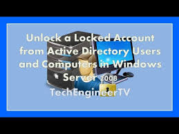 Aug 12, 2015 · a user account was created. Unlock A Locked Account From Active Directory Users And Computers In Windows Server 2008 Youtube