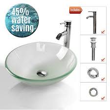 Only 1 available and it's in 1 person's cart. 24 Bathroom Vanity Cabinet Oval Tempered Glass Vessel Sink Faucet Drain Combo Vanity Bathroom Vanities