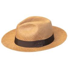 Austral Hats Light Brown Panama Hat With Brown Band Brown Band Mens Straw Hats Panama Hat