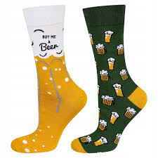 Men's colorful SOXO GOOD STUFF socks mismatched funny beer multicolor ||  yellow || green | MEN \ SOCKS \ HIGH SOCKS SUMMER \ SOCKS \ MEN | Wholesale  socks, slippers