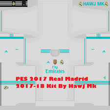 Home/away/gk kits with official numbers and font, 3rd kit based on away kit; Pes 2017 Real Madrid 2017 18 Kit By Hawj Mk Pes Patch