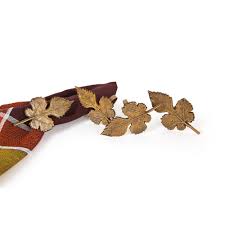 Women's, men's, shoes, handbags, beauty, home Manor Luxe Autumn Leaf Brass Metal Fall Napkin Rings Set Of 4 Ml15840nr The Home Depot