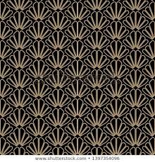 Black And Gold Art Deco Background Art Deco Seamlesss Pattern Design Gold Lines On Black Background Art Deco Pattern Pattern Design Gold Stock