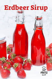 Einfach Und Lecker Selbstgemachter Erdbeer Sirup Erdbeer Sirup Lebensmittel Selber Machen Sirup