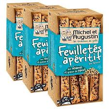 Michel Et Augustin Feuilletes Aperitif Pur Beurre Aux Sesames Et Graines De Pavot 80g Lot De 3 Epicerie Au Meilleur Prix Livree Sur Toute La France Metropol Food Tasting Packaging