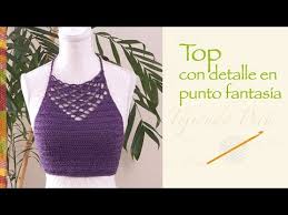 Diagrama de puntos tejidos a crochet. Top De Verano Con Detalle En Punto Fantasia Tejido A Crochet Talla S Incluye Diagramas Youtube