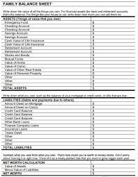 Family Balance Sheet Template Balance Sheet Template Balance Sheet Family Balancing