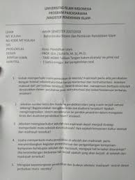 Maybe you would like to learn more about one of these? Ujian Akhir Semester Rekonstruksi Sistem Dan Pemikiran Pendidikan Islam