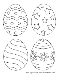 This easter egg template set includes five different easter egg printables in two different sizes. Easter Eggs Free Printable Templates Coloring Pages Firstpalette Com