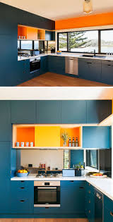 This Prefab House With A Lush Green Roof Was Built In Six Weeks Blue Kitchen Decor Kitchen Design Modern Kitchen Design