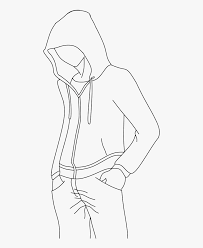 If you are a beginner and are trying to learn how draw anime step by step. Outline For Hoodie Designs Drawing Base Manga Drawing Anime Drawing Outline Hd Png Download Kindpng