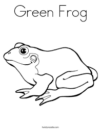 Customize your green coloring pages by changing the font and text. Green Frog Coloring Page Twisty Noodle