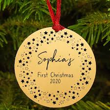 When a pair of feuding colleagues, kyle and jenna are thrown together after their siblings, jim and trisha fall in love, they have to learn to get along in time for their nephew's birth on christmas. Personalised Baby S First Christmas Star Wreath Decoration Ellie Ellie