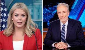THIS JUST HAPPENED: Jon Stewart TAKES ON Karoline Leavitt—But Her Savage  Comeback Left Him HUMILIATED and the Internet in HYSTERICS!