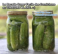 La Recette Super Facile Des Cornichons Au Vinaigre Blanc Cornichon Au Vinaigre Cornichons Bocaux De Cornichons