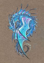 Easy baby dragon coloring pages. Lunar Water Dragon Framed Art Print By Alviaalcedo Vector Black Medium Gallery 20x26 Dragon Art Cool Dragon Drawings Cute Dragon Drawing