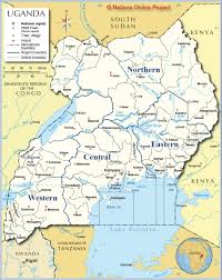 Regions and city list of uganda with airports and seaports, railway stations and train stations, river stations and bus stations on the interactive online satellite uganda map with poi. Administrative Map Of Uganda Nations Online Project