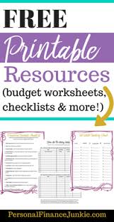 Free Printables Store Personal Finance Junkie Personal Finance Printables Personal Finance Budgeting