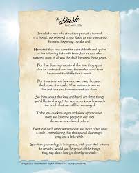 Linda Ellis Author The Dash Poem About Life Celebration Of Life Funeral Poems Poems About Life Poem The Dash