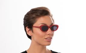 Nancy red oval sunglasses