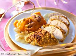 Supremes De Chapon Aux Epices Puree De Potiron Et Marrons Recettes Recette Plat Noel Puree De Potiron Recette