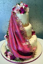 Indian Sari Indian Wedding Cakes Beautiful Wedding Cakes Rosebud Cakes