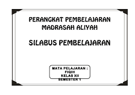 Silabus administrasi pajaki kls xi xii k13. Silabus Fiqih Ma Kelas Xii 1 2