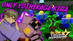 So, fasten your seat belts and go through these star tower defense codes so that you can use them at your convenience. Codes Only Using Yoshikage Kira In All Star Tower Defence Roblox Youtube