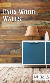 Wood Themed Wall Murals Give You The Look Of Wood But Install Like Wallpaper Faux Wood Wall House Design Home Diy