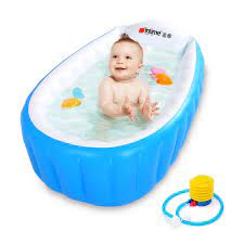 This is made of tough and durable materials, it features smooth b. Amazon Com Baby Inflatable Bathtub Intime Children Anti Slippery Swimming Pool Foldable Travel Air Shower Basin Seat Baths Big Size For 0 3 Years With Air Pump Blue Baby